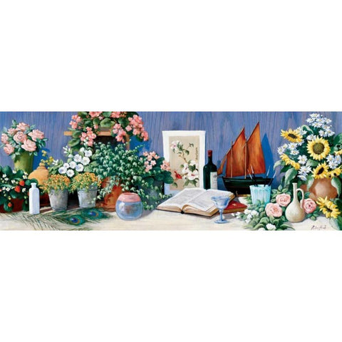 Precious gifts White Modern Wood Framed Art Print by Motz, Peter