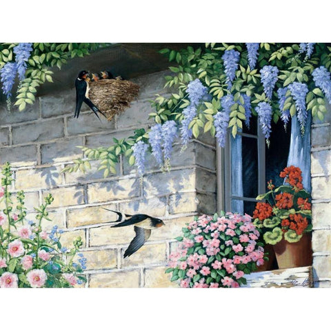 Coming home Black Modern Wood Framed Art Print by Motz, Peter