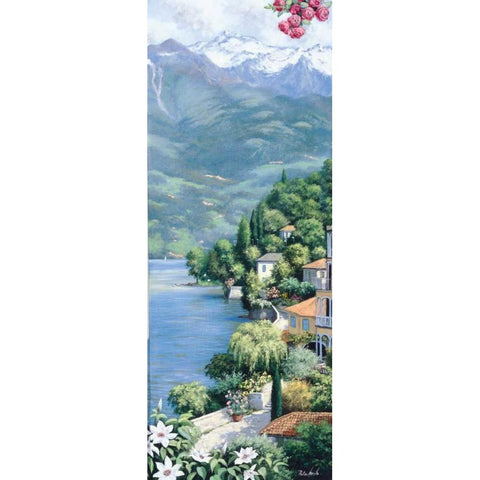 Lago di Como White Modern Wood Framed Art Print by Motz, Peter