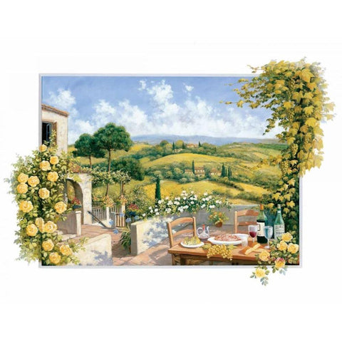 Toscane Black Modern Wood Framed Art Print with Double Matting by Motz, Peter