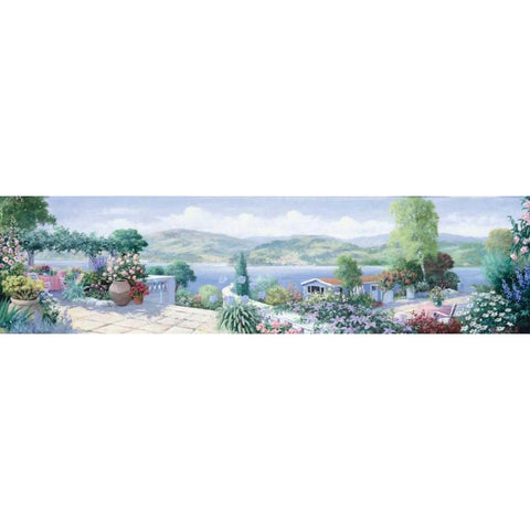 Panorama I Black Modern Wood Framed Art Print by Motz, Peter