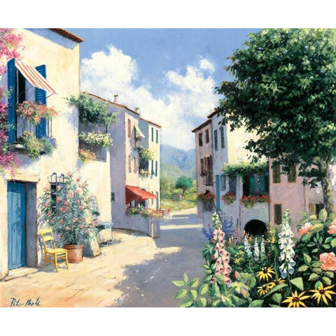 Lazy afternoon White Modern Wood Framed Art Print by Motz, Peter