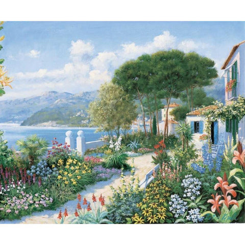 Hidden paradise White Modern Wood Framed Art Print by Motz, Peter