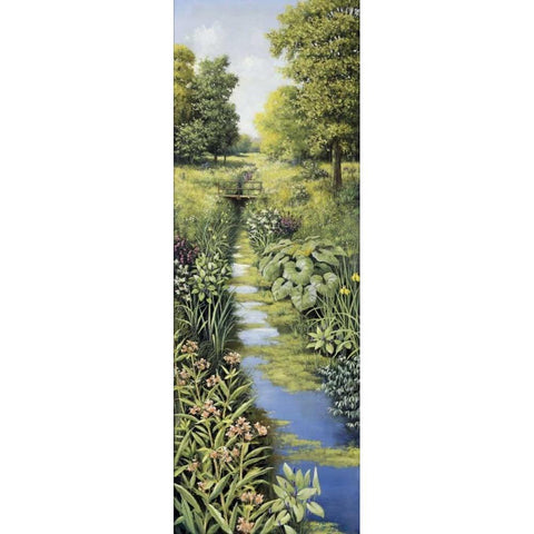 The way of water Gold Ornate Wood Framed Art Print with Double Matting by Motz, Peter