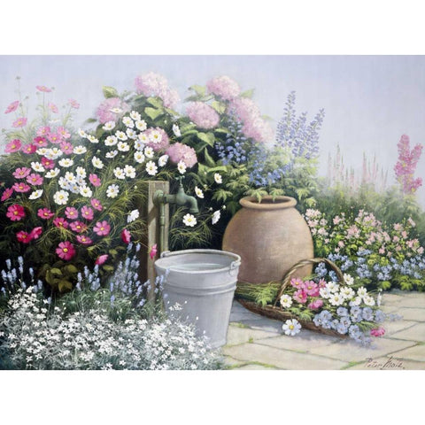 Elly view White Modern Wood Framed Art Print by Motz, Peter