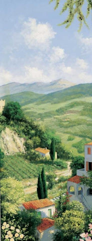 Tuscany White Modern Wood Framed Art Print with Double Matting by Motz, Peter