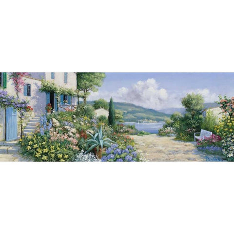 Lakeway Gold Ornate Wood Framed Art Print with Double Matting by Motz, Peter