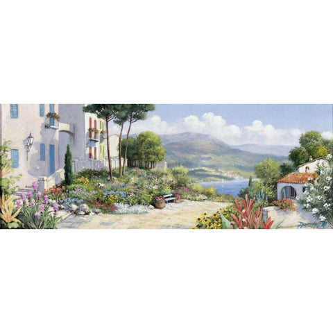 Lakeway II Black Modern Wood Framed Art Print with Double Matting by Motz, Peter