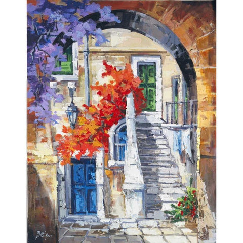 Nelle vie Black Modern Wood Framed Art Print with Double Matting by di Viccaro, Roberto