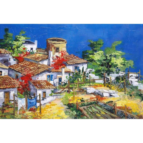 Colori dell isola Gold Ornate Wood Framed Art Print with Double Matting by di Viccaro, Roberto