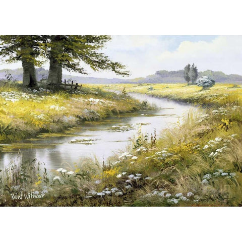 Beauty of silence White Modern Wood Framed Art Print by Withaar, Reint