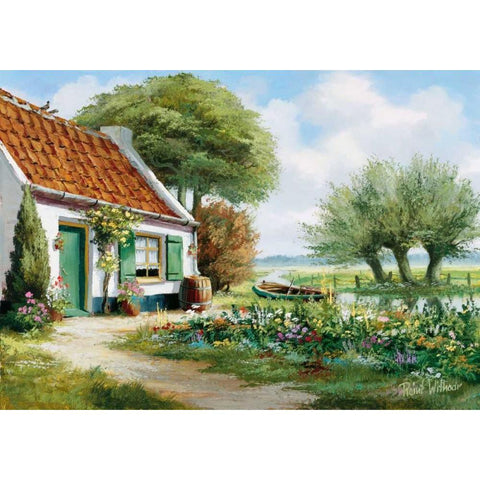 A peaceful place White Modern Wood Framed Art Print by Withaar, Reint