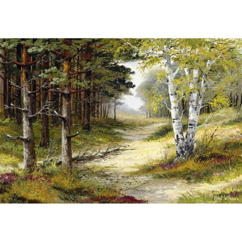 Nature walk Gold Ornate Wood Framed Art Print with Double Matting by Withaar, Reint