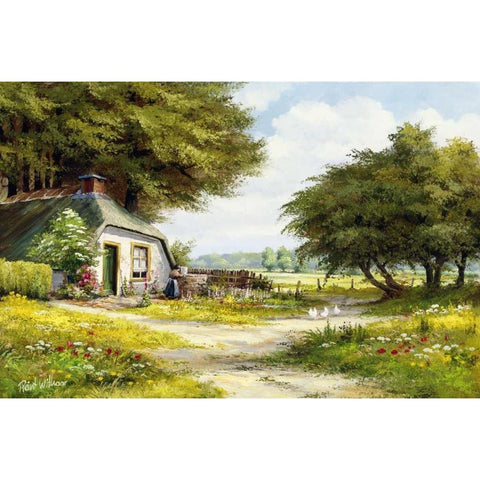 Farmhouse White Modern Wood Framed Art Print by Withaar, Reint