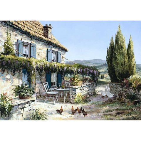 French country Black Modern Wood Framed Art Print by Withaar, Reint