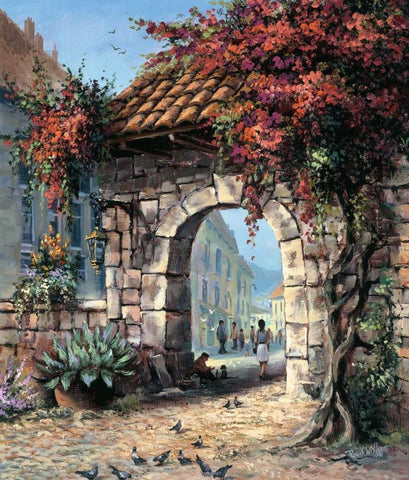 Clochard Black Ornate Wood Framed Art Print with Double Matting by Withaar, Reint