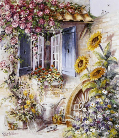 Look inside my window Black Ornate Wood Framed Art Print with Double Matting by Withaar, Reint