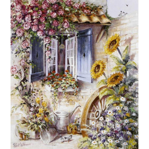 Look inside my window Gold Ornate Wood Framed Art Print with Double Matting by Withaar, Reint