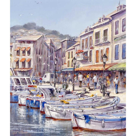 Romantic canal Gold Ornate Wood Framed Art Print with Double Matting by Withaar, Reint