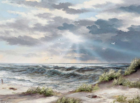 Unmeasured heights Black Ornate Wood Framed Art Print with Double Matting by Withaar, Reint