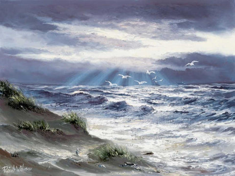 Unmeasured depths Black Ornate Wood Framed Art Print with Double Matting by Withaar, Reint