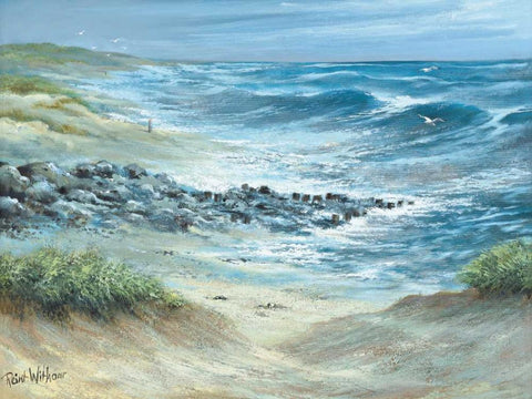 Unpredictable White Modern Wood Framed Art Print with Double Matting by Withaar, Reint