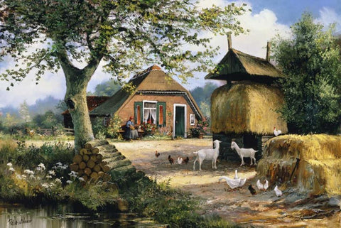 Classic tense Black Ornate Wood Framed Art Print with Double Matting by Withaar, Reint