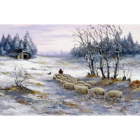 Fields  Black Modern Wood Framed Art Print by Withaar, Reint