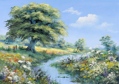 Reints Nature White Modern Wood Framed Art Print with Double Matting by Withaar, Reint