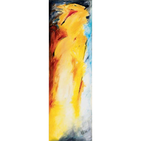 Chicken talk II Black Modern Wood Framed Art Print with Double Matting by Gerbecks, Tilly