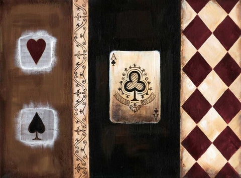 A-spades I Black Ornate Wood Framed Art Print with Double Matting by Fields, Wendy