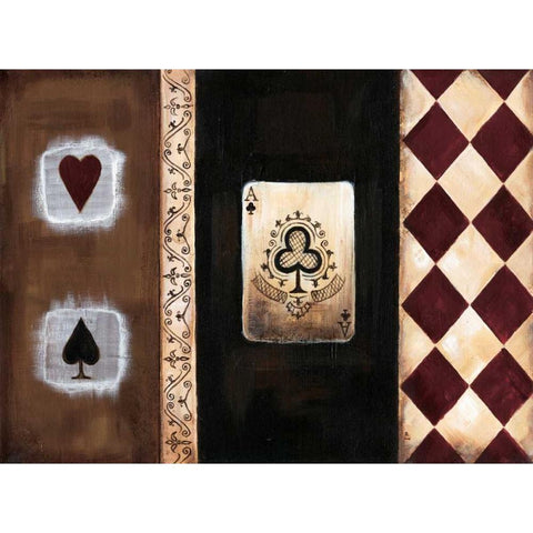 A-spades I Gold Ornate Wood Framed Art Print with Double Matting by Fields, Wendy