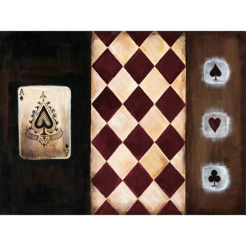 A-spades II Black Modern Wood Framed Art Print with Double Matting by Fields, Wendy