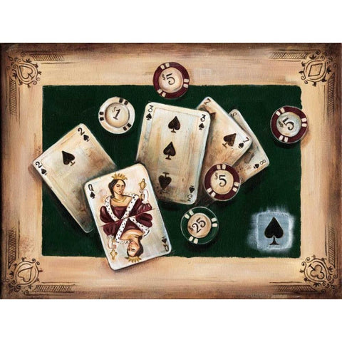 Casino I White Modern Wood Framed Art Print by Fields, Wendy