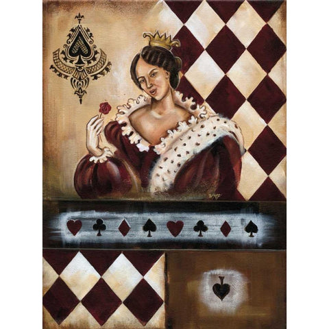 Casino VI White Modern Wood Framed Art Print by Fields, Wendy