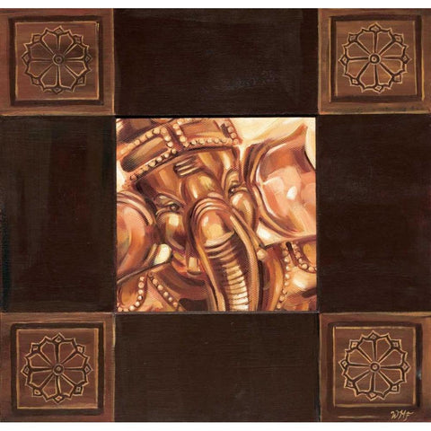 Zia I Black Modern Wood Framed Art Print by Fields, Wendy