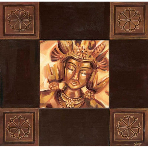 Zia II Gold Ornate Wood Framed Art Print with Double Matting by Fields, Wendy