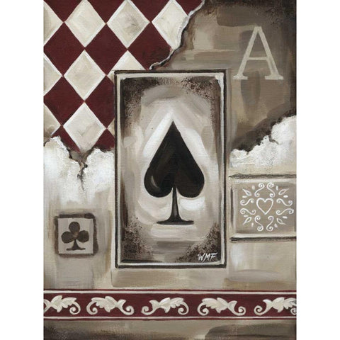 Cards I White Modern Wood Framed Art Print by Fields, Wendy