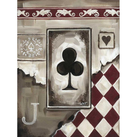 Cards II White Modern Wood Framed Art Print by Fields, Wendy