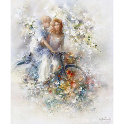 Spring Gold Ornate Wood Framed Art Print with Double Matting by Haenraets, Willem