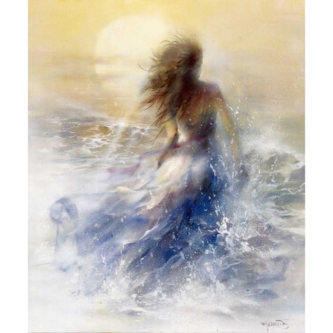 Summer White Modern Wood Framed Art Print by Haenraets, Willem