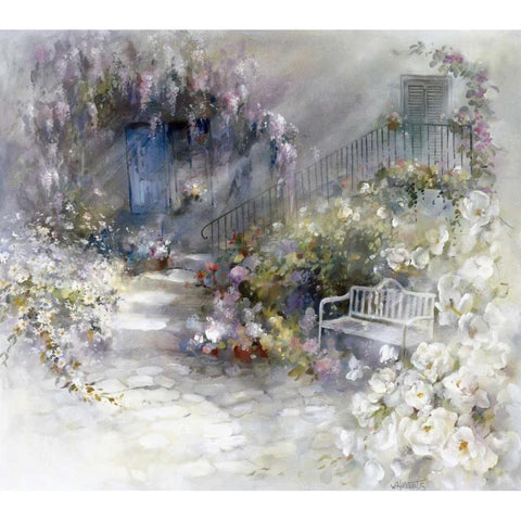 Wordless White Modern Wood Framed Art Print by Haenraets, Willem