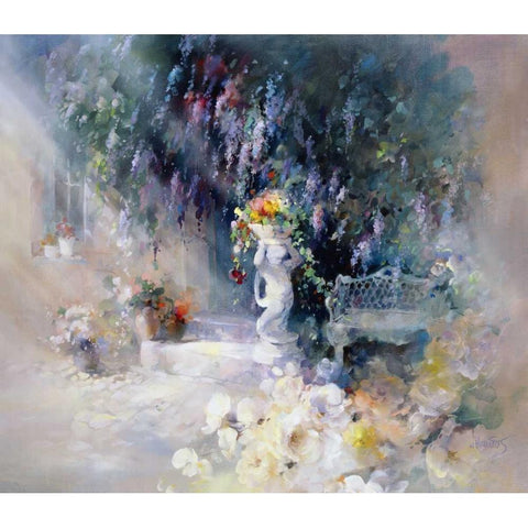 Ornament White Modern Wood Framed Art Print by Haenraets, Willem