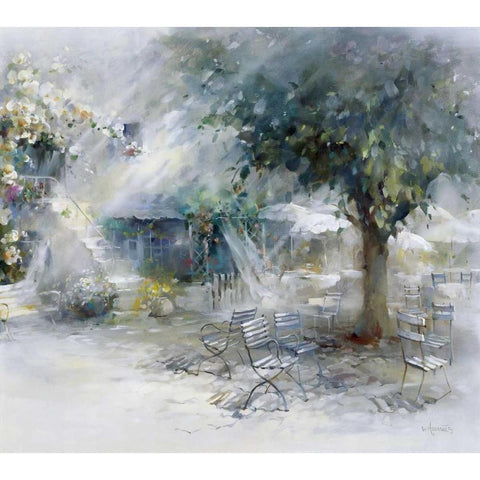 A place to be White Modern Wood Framed Art Print by Haenraets, Willem