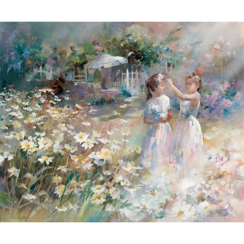 Brides Maides Black Modern Wood Framed Art Print with Double Matting by Haenraets, Willem