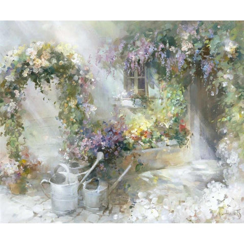 Morning dawn Black Modern Wood Framed Art Print with Double Matting by Haenraets, Willem