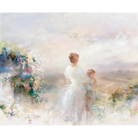 Beautiful view White Modern Wood Framed Art Print by Haenraets, Willem