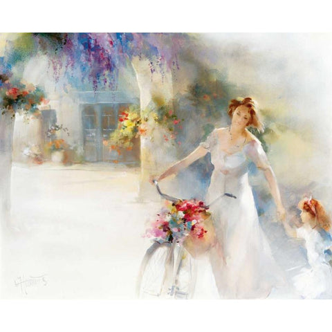 Going home Gold Ornate Wood Framed Art Print with Double Matting by Haenraets, Willem