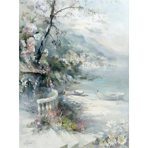 Bayside I Gold Ornate Wood Framed Art Print with Double Matting by Haenraets, Willem