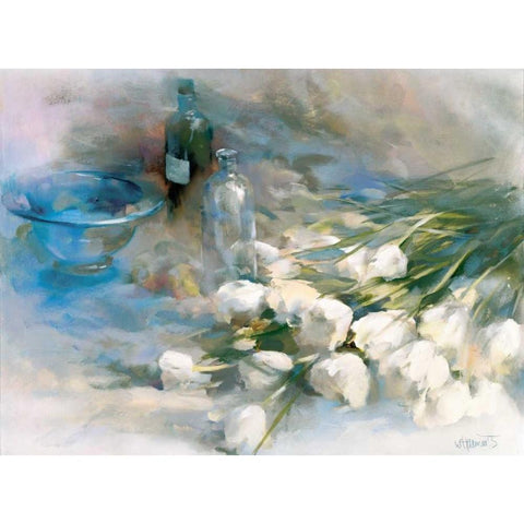 Adagio Black Modern Wood Framed Art Print with Double Matting by Haenraets, Willem